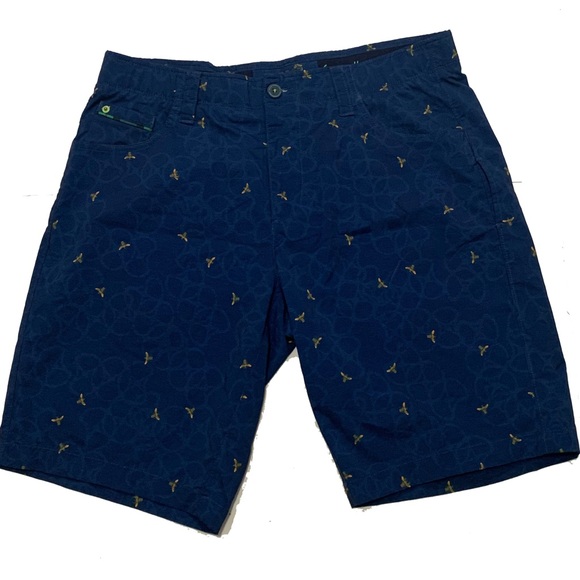 34 / William murray shorts Blue Patterned Shorts - Picture 1 of 6